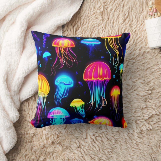 Almofada Neon Jellyfish Dreamscape (Cobertor)
