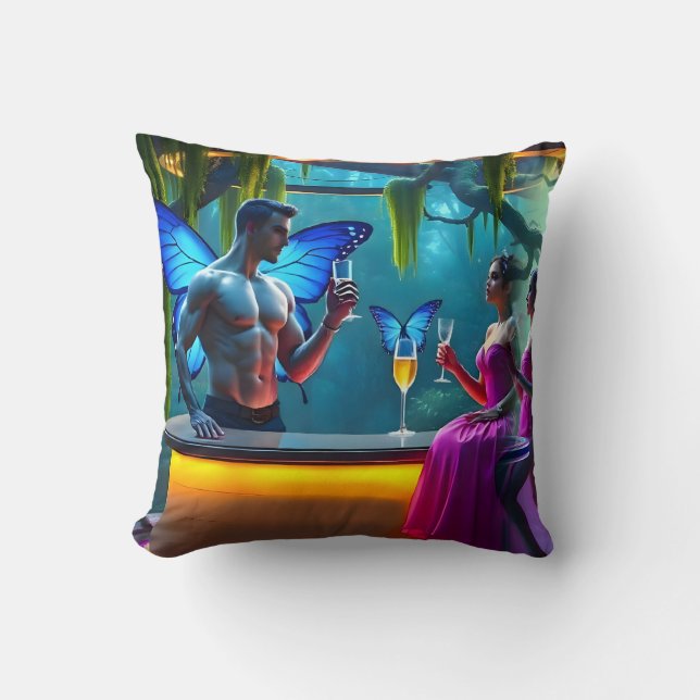 Almofada Neon Nights Butterfly Bar coquetel (Frente)