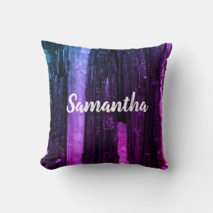 Almofada Neon-rosa e Abstrato-moderno roxo com distribuiç