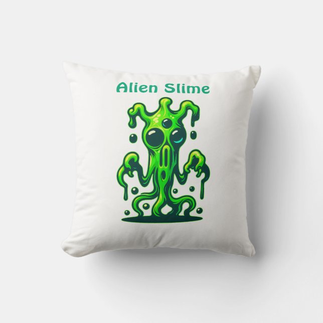 Almofada Neon Slime Monster - Legal Alienígena assustadora (Frente)