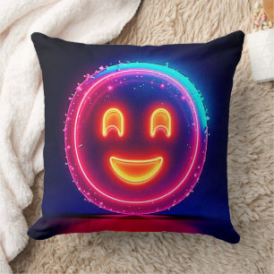 Almofada Neon Smile: Desenho de Brilho Feliz e Radiante