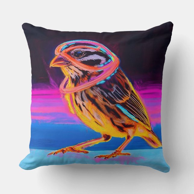 Almofada Neon Sparrow com Acentos Brilhantes (Frente)