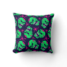 Neon Zombie Skulls