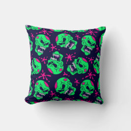 Almofada Neon Zombie Skulls