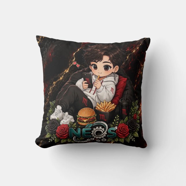 Almofada Neos Kawaii Zodíaco Escorpião (Frente)