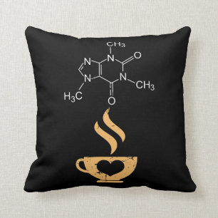 Almofada Nerd da ciência do amante do café do presente da