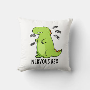 Almofada Nervoso Rex Funny Dinossaur TRex Pun