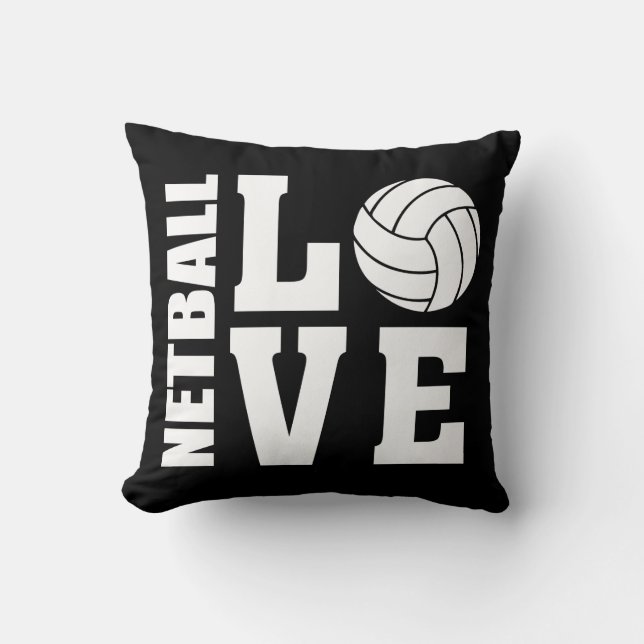 Almofada Netball Black Love (Frente)