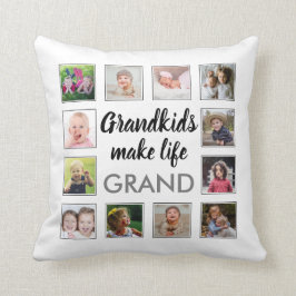 Almofada Netos Fazem A Vida Colagem De Fotos 12 Grande Cota