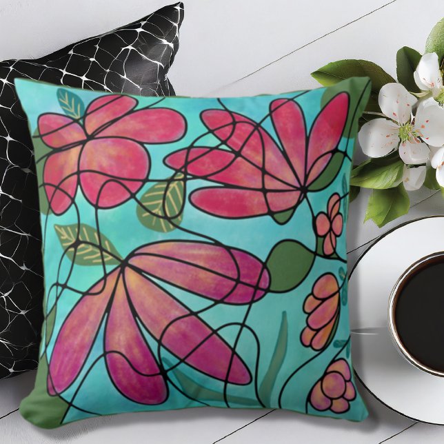 ALMOFADA NEUROGRÁFICO FLORES DE PRIMAVERA (Criador carregado)