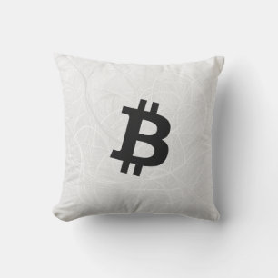 Almofada Neurônio Branco Bitcoin