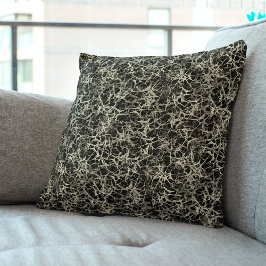 Almofada Neurônios de rede em preto - padrão perfeito.