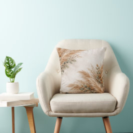 Almofada Neutral Beige Pampas Sage Botanical Frame