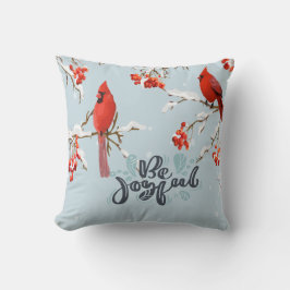 Almofada Neve de Árvore de Aves Cardinais