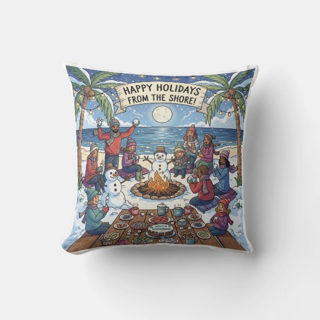 Almofada Neve no litoral (Frente)