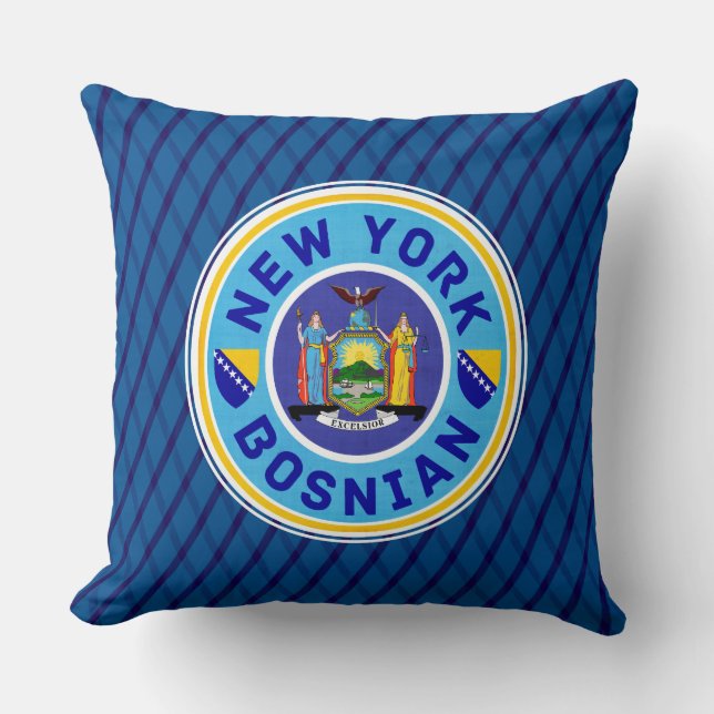 Almofada New York Bosnian American (Frente)
