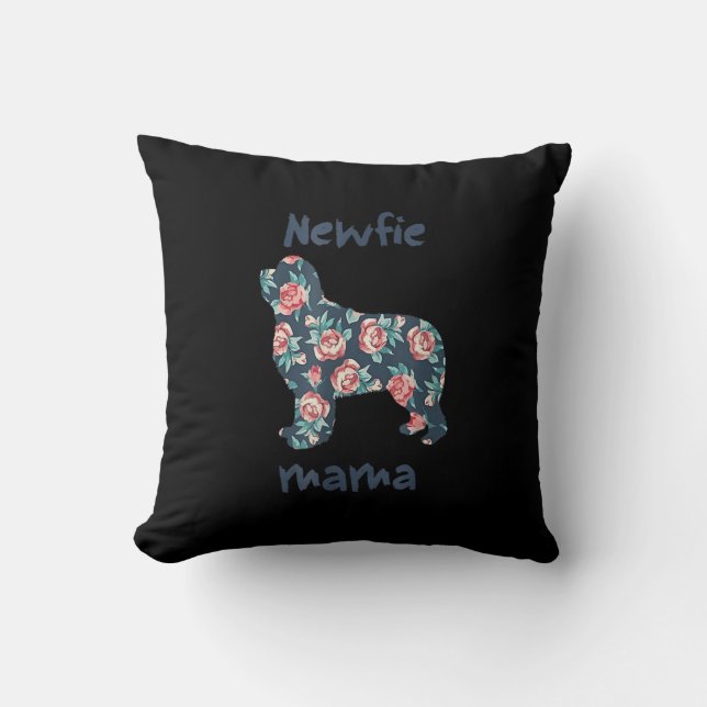 Almofada Newfie mama | mãe de cão da Terra Nova presente (Frente)