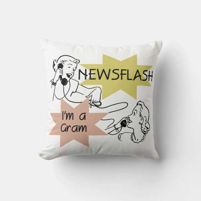 Almofada Newsflash Sou um Gram-Presentes (Frente)
