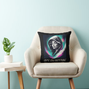 Almofada NFT ou Design de Criptografia Bold e Arte Digital