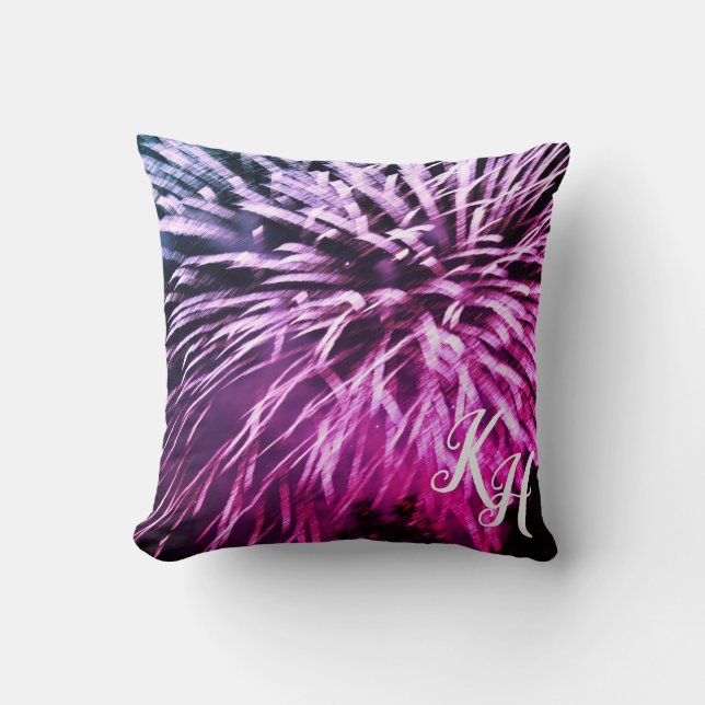 Almofada Niagara Cai Fogos De Artifício Roxos (Frente)