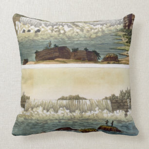 Almofada Niagara Falls, 1818 (gravura da cor)