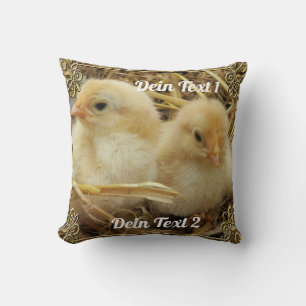 Almofada niedliche hühnchen im stroh travesseiro decorativo