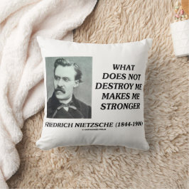 Almofada Nietzsche O que não me destrói me fortalece