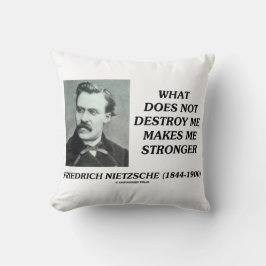 Almofada Nietzsche O que não me destrói me fortalece