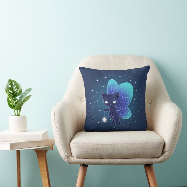 Almofada Night Star Fairy Pixie Cat (Cadeira)