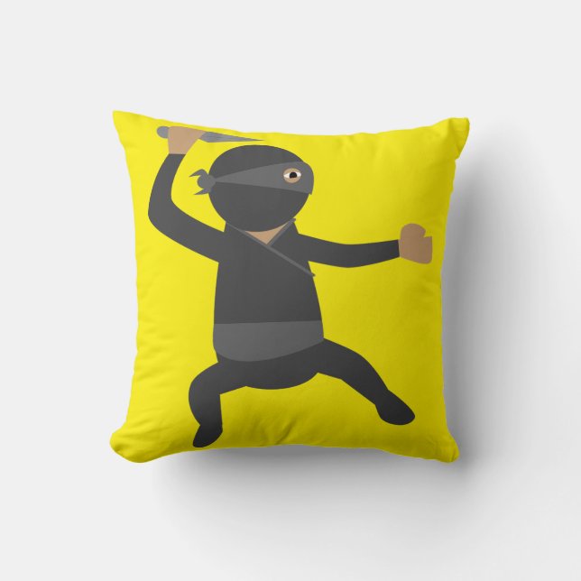 Almofada Ninja Engraçado (Frente)