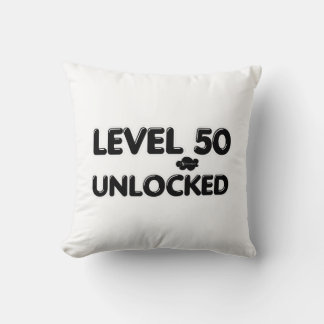 Almofada Nível 50 desbloqueado - Não tenho 50 anos