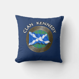 Almofada Nó de Tartã do Clã Kennedy & Bandeira