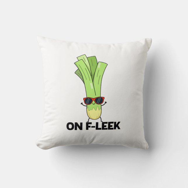Almofada No Fleek Funny Veggie Leek Pun (Frente)