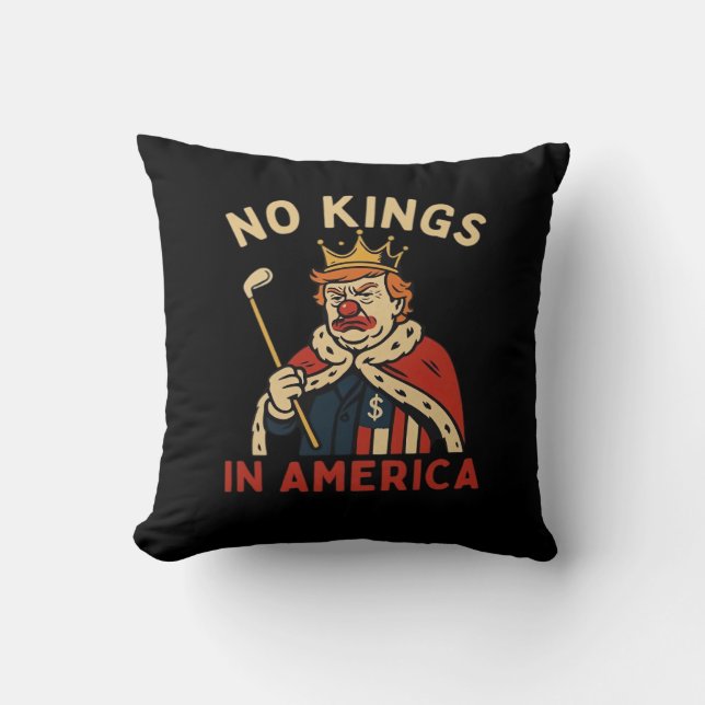 Almofada No Kings In America Anti-Donald No Kings Day Class (Frente)