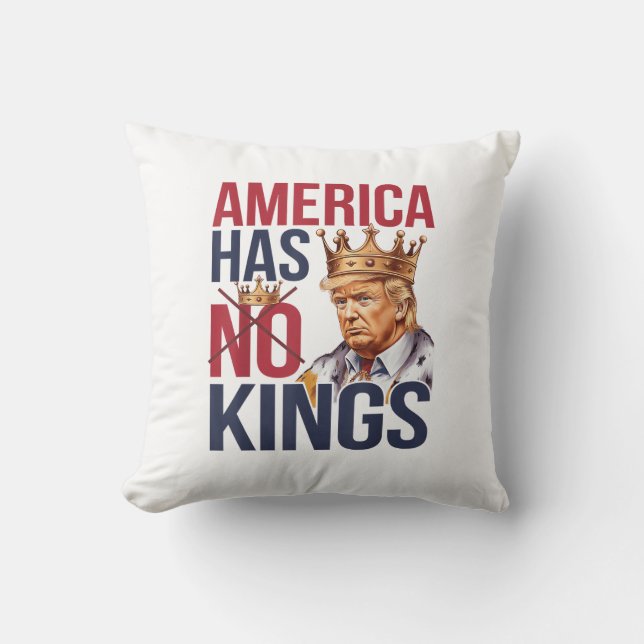 Almofada No Kings In America Funny America Has No King Poli (Frente)