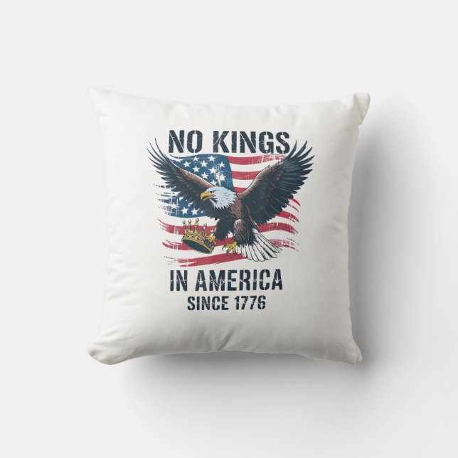 Almofada No Kings In America Since 1776 Minimal Clean (Frente)