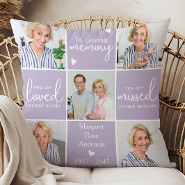 Almofada No Loving Memory 5 Photo Collage Memorial Poem