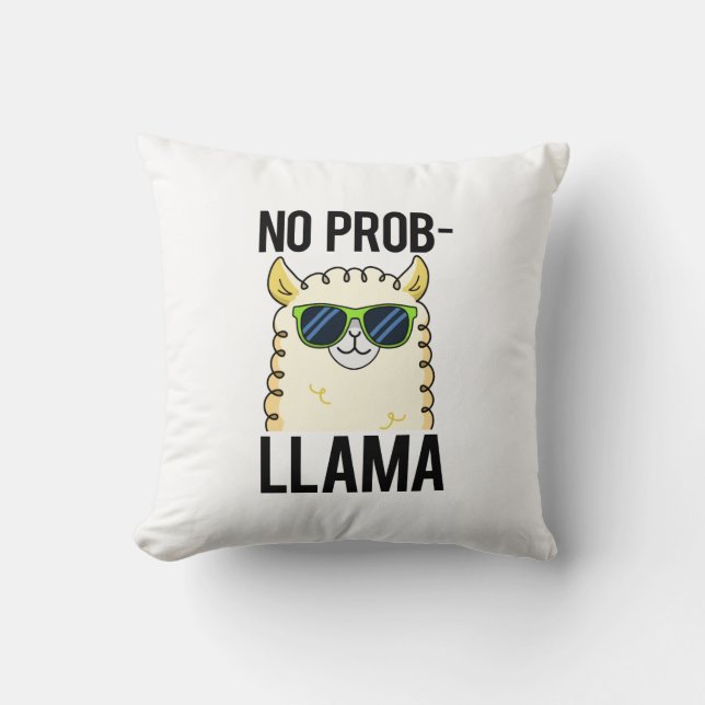 Almofada No-Prob-Llama Funny Legal Llama Pun (Frente)