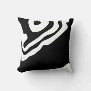 Almofada No Profundo: Abstrato preto e branco