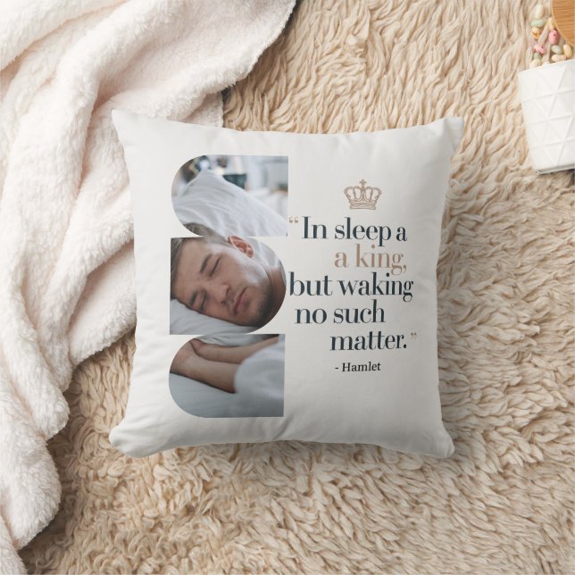 Almofada "No Sono um Rei" Shakespeare moderno minimalista (Cobertor)