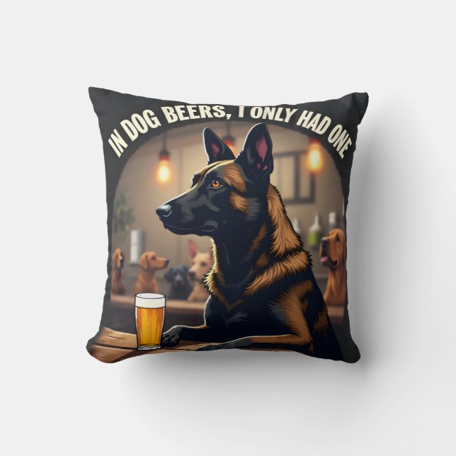 Almofada No Travesseiro decorativo de Cervejas de Cães (Frente)