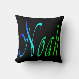 Almofada Noah, nome, logotipo, coxim preto do lance