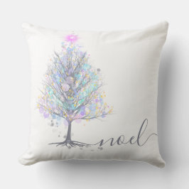 Almofada Noel pastel acende árvore de natal