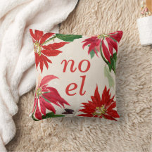 Noel Watercolor Poinsettia Floral