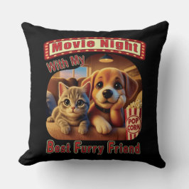 Almofada Noite de Filme - Melhor Amigo Peludo - Gato e Cach