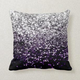 Almofada Noite Escura, Purple Silver Glitter #1 #Brilhante