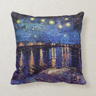 Almofada Noite estelar sobre o Rhone por Van Gogh