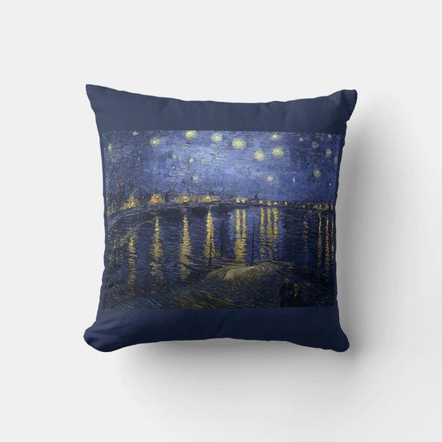 Almofada Noite estrelado sobre o Rhone - o Van Gogh (1888) (Frente)