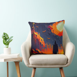 Almofada Noite Moderna de Halloween Abstrato