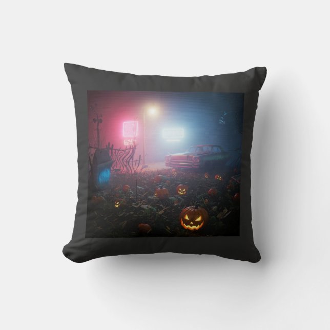 Almofada Noite sinistra de Halloween (Frente)